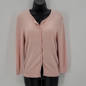 Halogen Blush Pink Button Up Cardigan Size Small